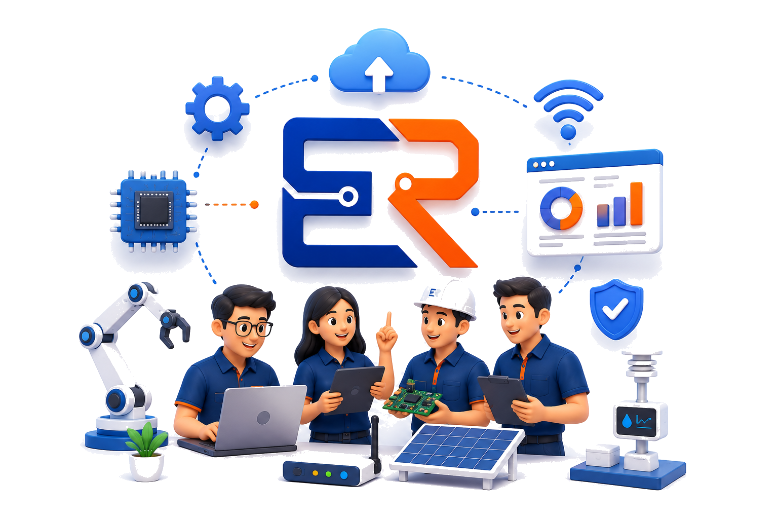 EDUROBOTINDO Office 3D Logo Wall